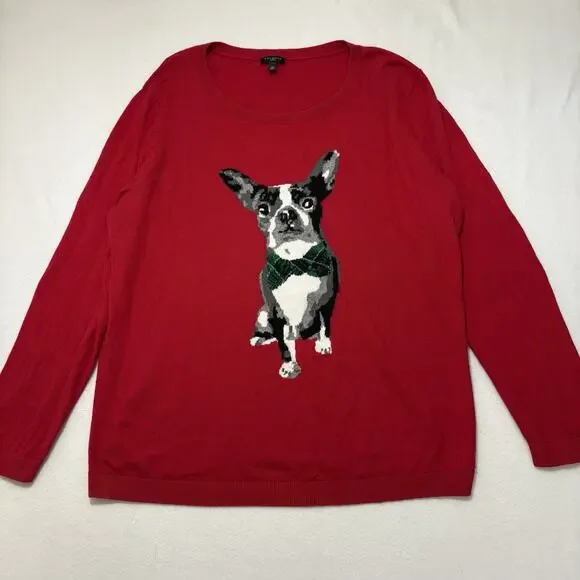 Talbots Sweaters Talbots Womens Plus Size X Boston Terrier